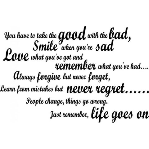 Rienda Libre Graphics - Decomural Take The Good With The Bad Inspirational Ws-33035