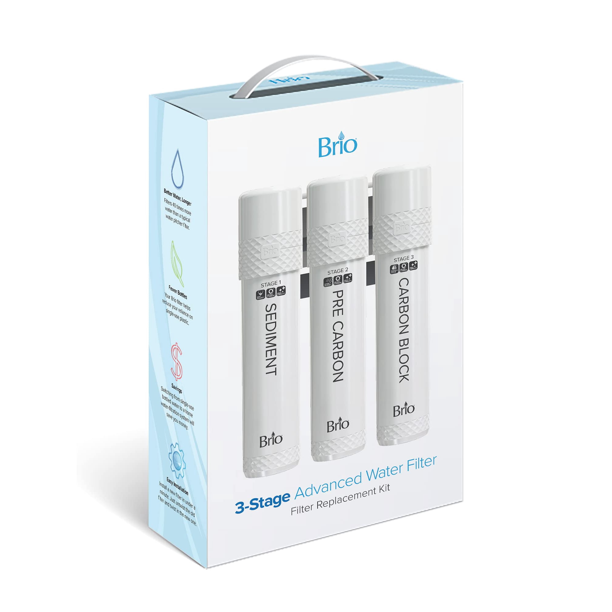 Kit De Reemplazo De Filtro De Agua Brio De 3 Etapas Para Enfriador De Agua