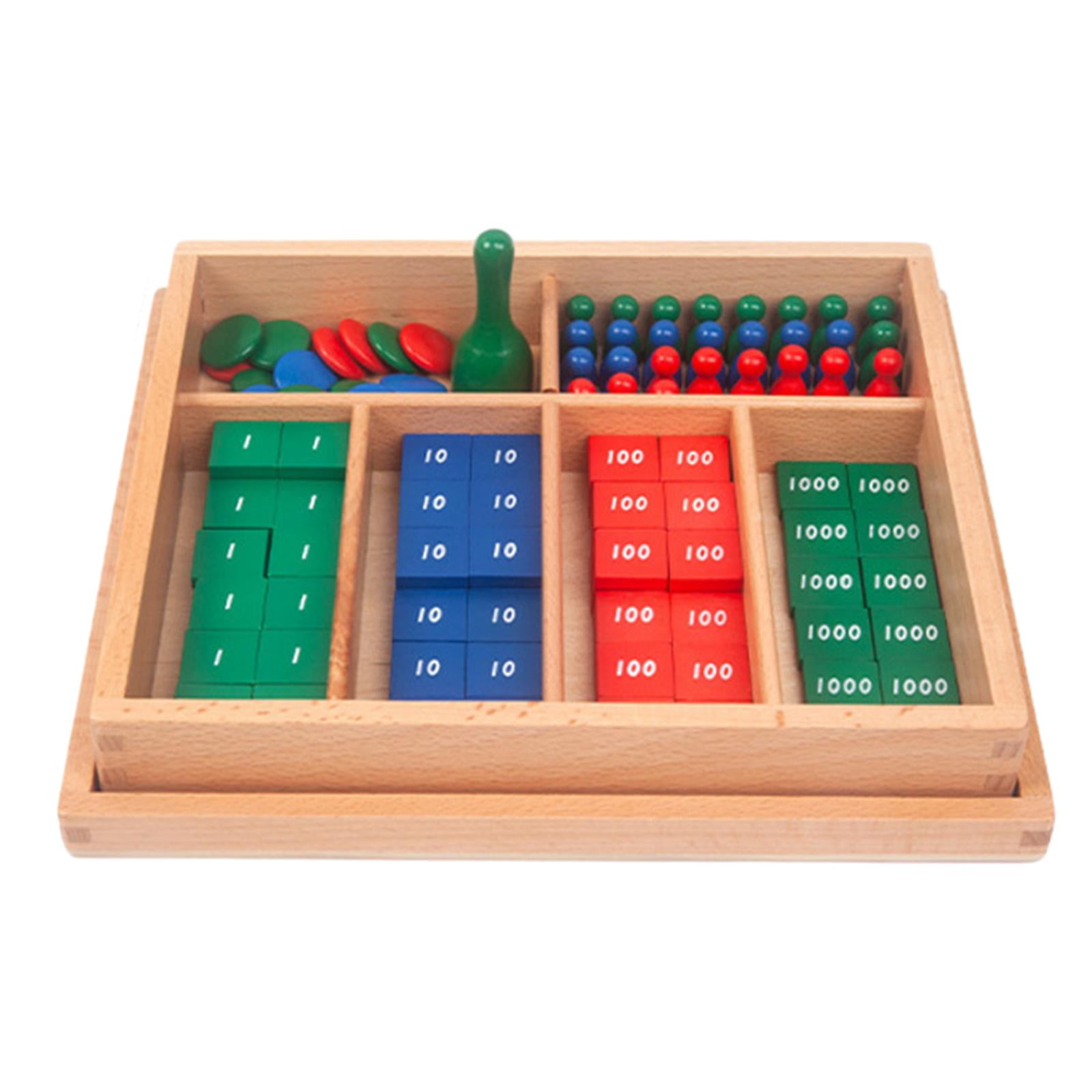 Magideal - Juego De Sellos Montessori Material Didáctico Clásico, Herramienta Preescolar Para Niños, Juguetes De Matemáticas, Herramienta De Aprendizaje Temprano