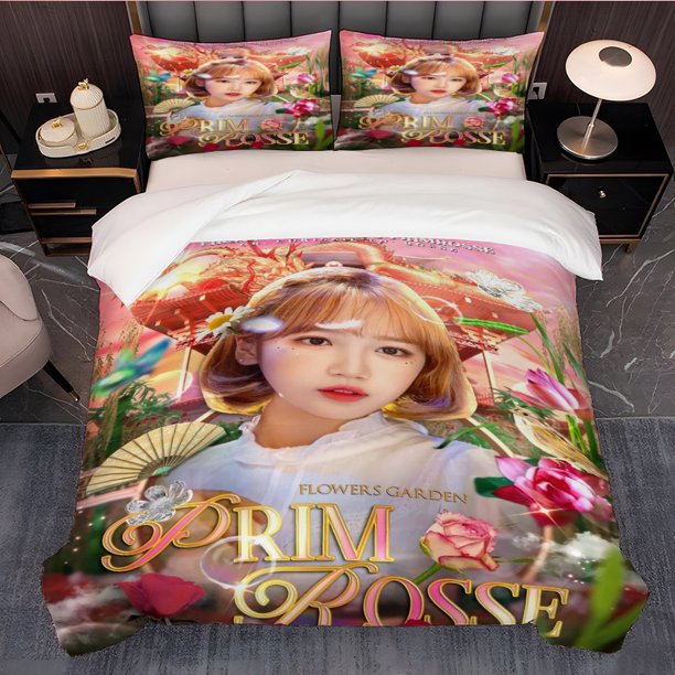 3pcs PRIM ROSSE One-Year Anniversary Garden Pattern Bedding Set Includes a Duvet Cover And Two Pillowcases