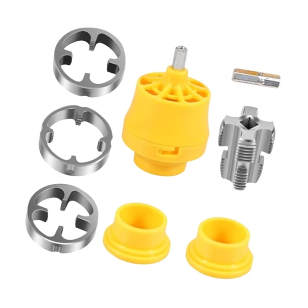 Kit de rosca de tubería de PVC Dies Hool sanitario de rosca de tubería Herramienta de entrega fácil de usar con 3 estímulos 1/2 3/4 1 pulgada ROHR -TA