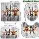 thumbnail image 4 of 1pc Farmhouse Animal Pattern Shower Curtain, Waterproof Shower Curtain With 12 Hooks, Non-Slip Bathroom Rug, Toilet U-Shape Mat, Toilet Lid Cover Pad, Bathroom Decor, 4 of 5