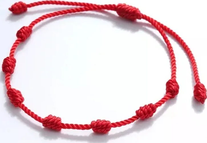 Genérico - Pulsera Hilo Rojo 7 Nudos Protección