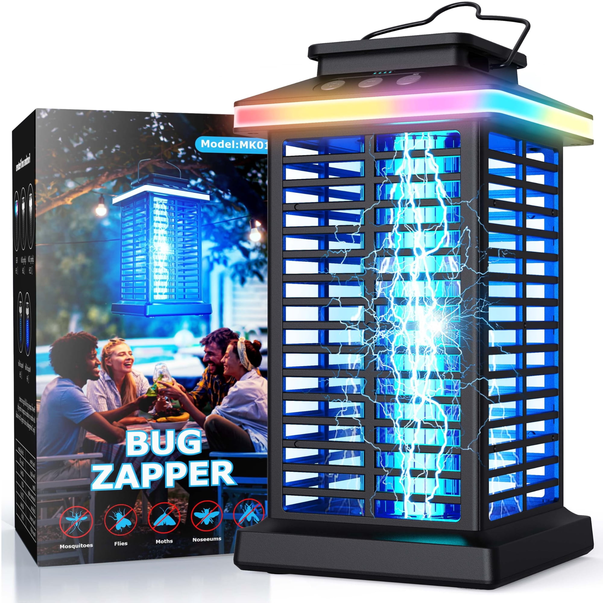 Bug Zapper Koosa 2 En 1 Para Exteriores Con Batería De 5000 Mah Y 4000 V