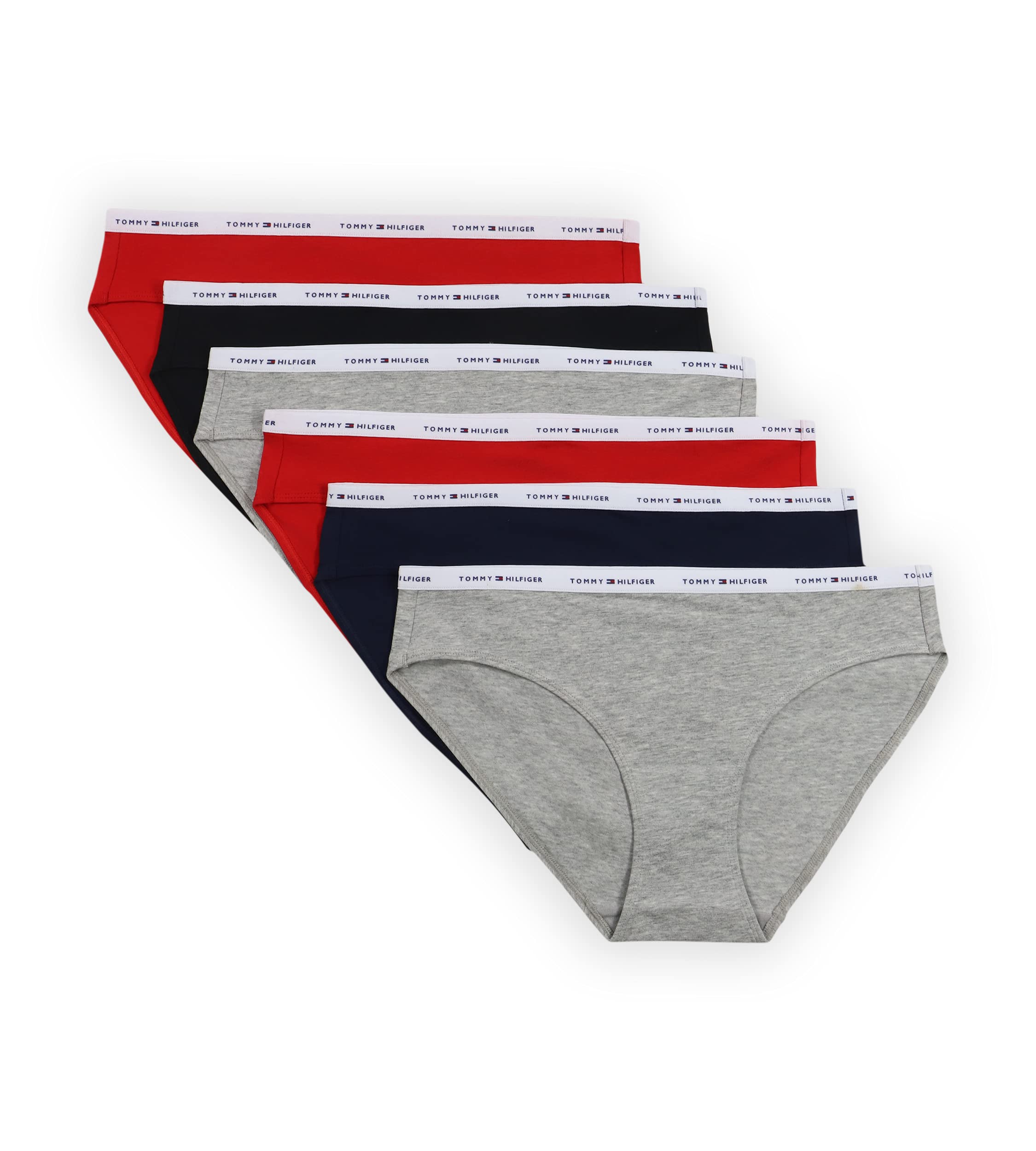 Pack De 6 Bikinis De Algodón Para Mujer, Braguitas Tommy Hilfiger
