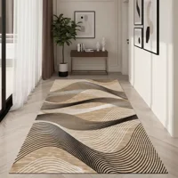 Casadeliacl - Alfombra Pasillera 3D Decorativa W.M G Moderna 1.8 M 60 Cm Linea Café