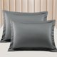 thumbnail image 1 of PiccoCasa Funda de Almohada de Satén Juego de 2 Fundas de Almohada de Sateen Sedoso Queen Gris Profundo, 1 of 7