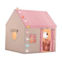 Magideal - Tienda De Juegos Para Niños, Estructura De Castillo Interior, Casa De Juguetes Para Niños Y Niñas, Diseño Portátil Con Entrada Y Apertura Para Guarder Rojo