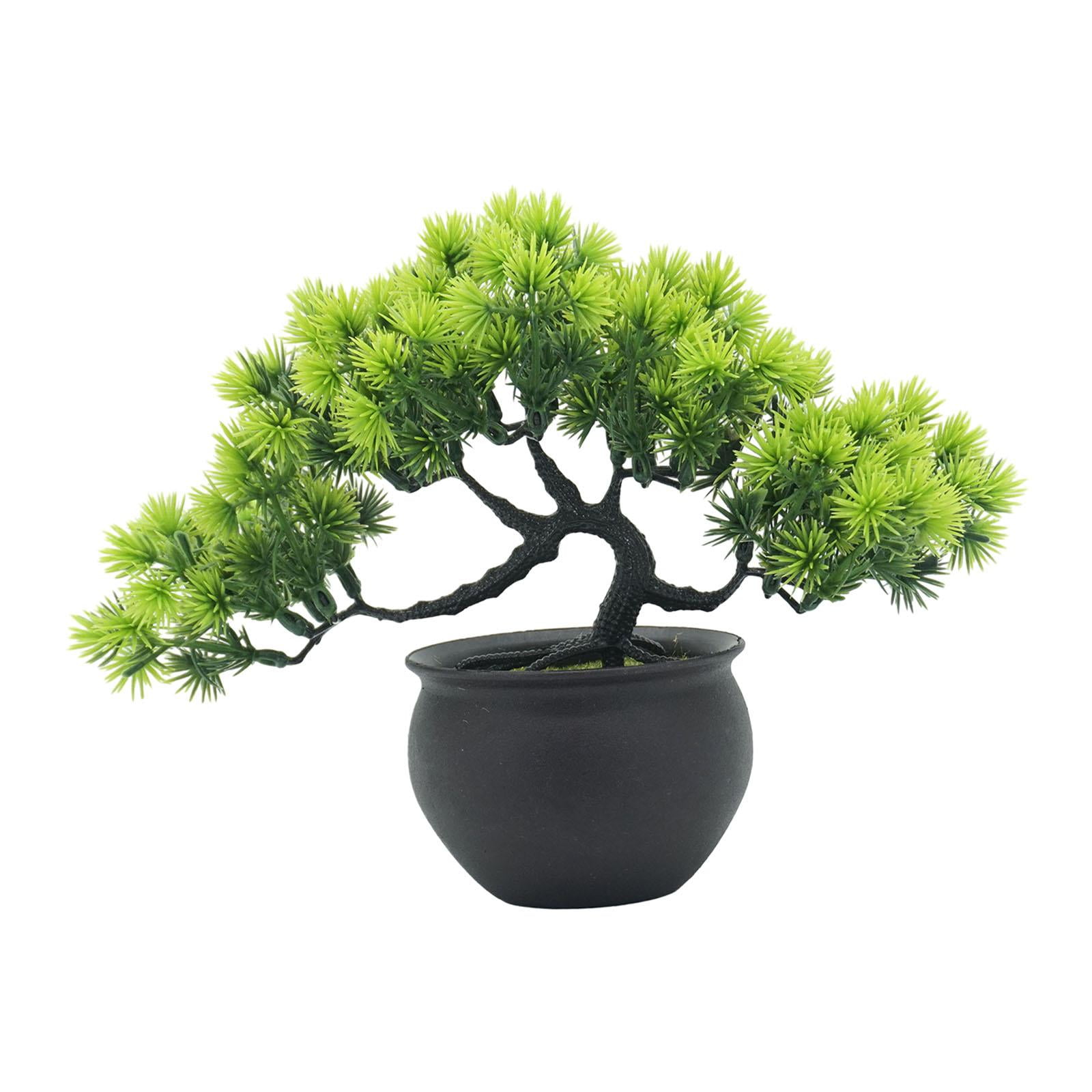 Magideal - Bonsái Artificial, Planta En Maceta Artificial Con Maceta, Planta De Casa, Plantas De Imitación Para Mesa De Dormitorio, Decoración Del Hogar De Verde