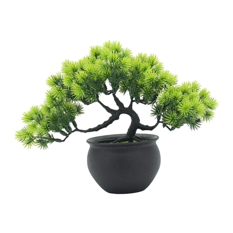 Magideal - Bonsái Artificial, Planta En Maceta Artificial Con Maceta, Planta De Casa, Plantas De Imitación Para Mesa De Dormitorio, Decoración Del Hogar De Verde