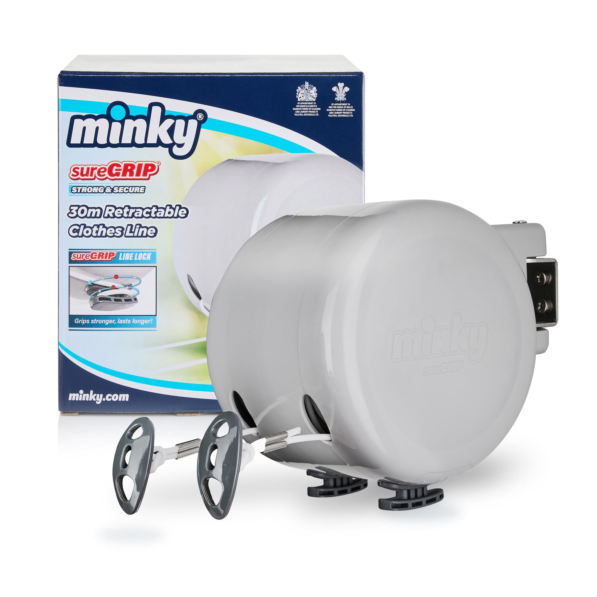 Tendedero Doble Retráctil Para Exteriores Minky Homecare De 2 X 49 Pies