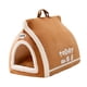 thumbnail image 2 of Casa Para Gatos Con Asa, Cómoda Cama Plegable Suave Para Gatos, Para Exteriores, Color Marrón, XL, 2 of 3