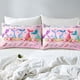 thumbnail image 4 of 3PCS Pink Bedding White Duvet Cover Full Kids Bedding Gold Glitter Crown Castle Fairy Tale Princess Comforter Bedspread Quilt Cover, 4 of 5