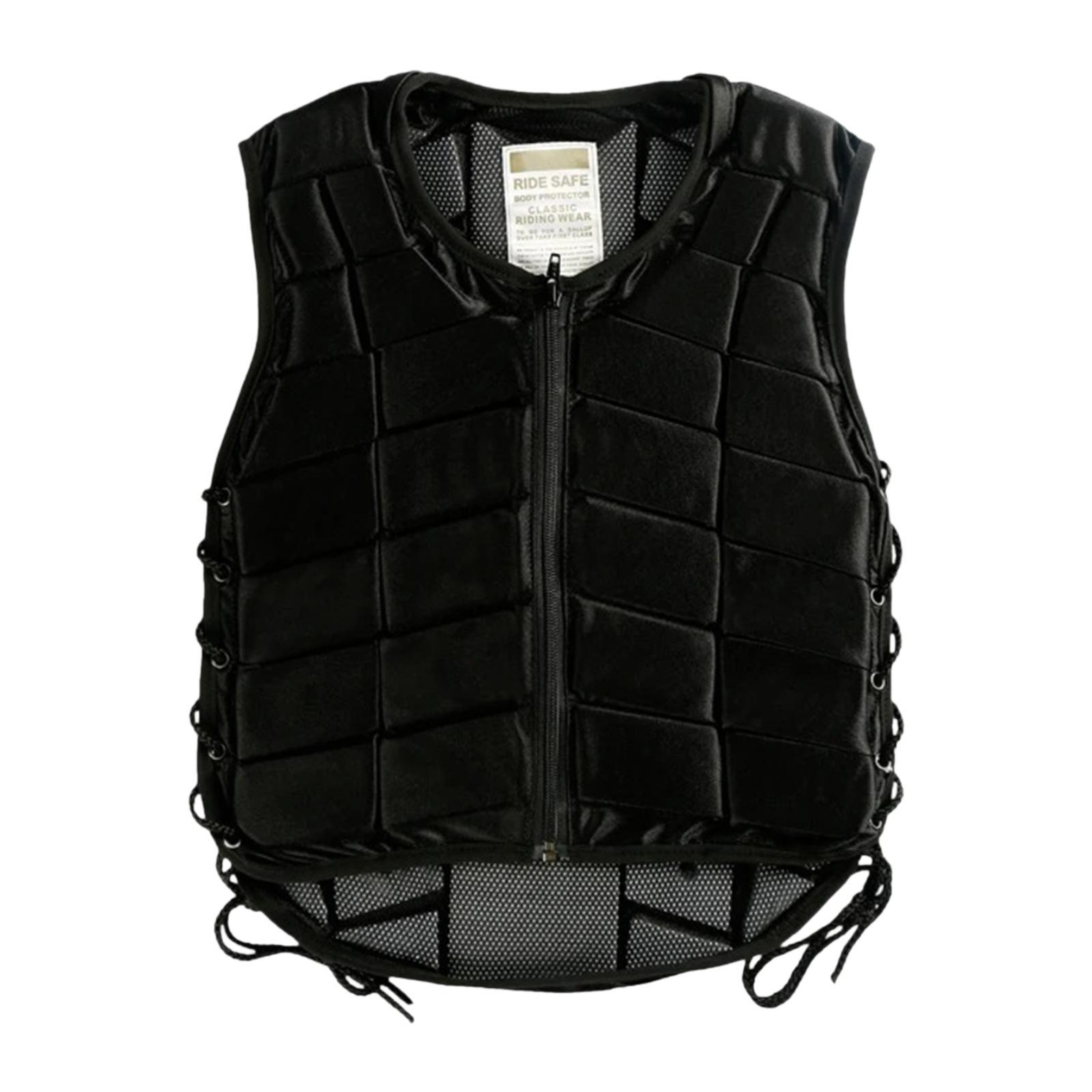 Ioensy - Chaleco Ecuestre Chaleco Para Montar A Caballo Para Niños Y Niñas (Negro) L