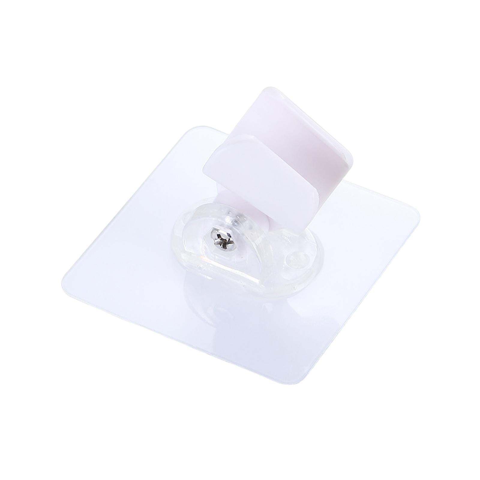 Magideal - Soporte Para Alcachofa De Ducha, Placa Base Fija, Sin Perforación Para Teleducha, Soporte Ajustable Para Barra De Ducha, Soporte Para Brazo De Ducha P Blanco