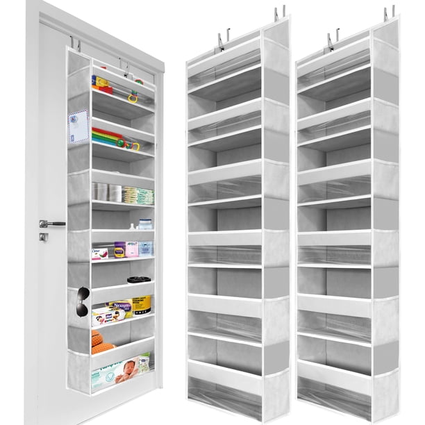 Organizador para colocar sobre la puerta HOMELUX THEORY, 2 unidades, 6 bolsillos grandes y 12 pequeños