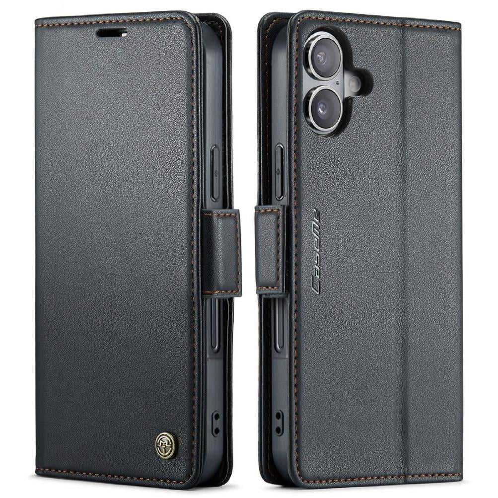 Case Me - Caseme Tipo Cartera Iphone 16 Plus Con Cierre Magnético, Rfid, Tarjetero, Soporte, Carga Inalámbrica
