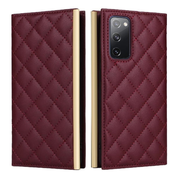 Funda Tipo Cartera Acolchada con Correa para Samsung Galaxy S20 FE 4G/5GRojo