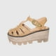 thumbnail image 2 of Sandalia plataforma Beige Vía Franca, 2 of 5