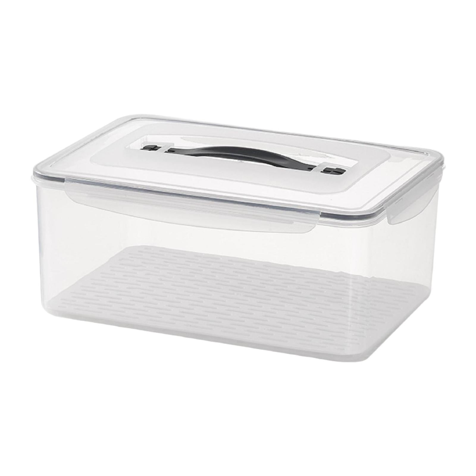 Magideal - Organizador De Refrigerador Sellado Con Asa, Caja Portátil Para Ensaladas, Refrigerios, Caja De Frutas, Contenedor De Almacenamiento De Alimentos Para 105 Litros