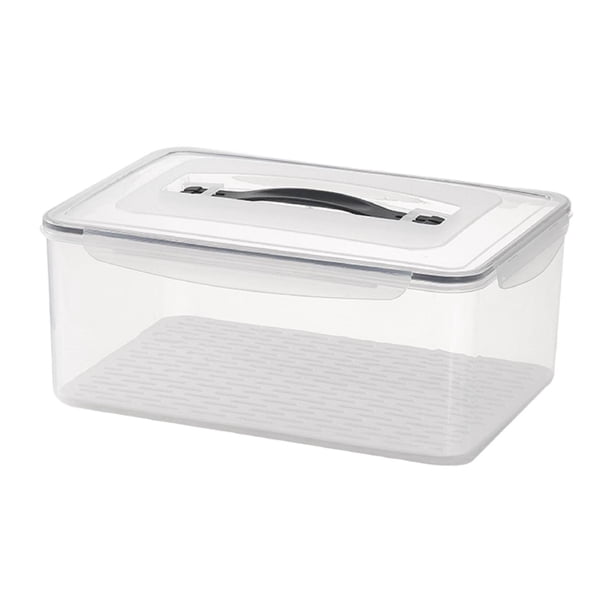 Organizador de refrigerador sellado con asa, caja portátil para ensaladas, refrigerios, caja de frutas, contenedor de almacenamiento de alimentos para 105 litros