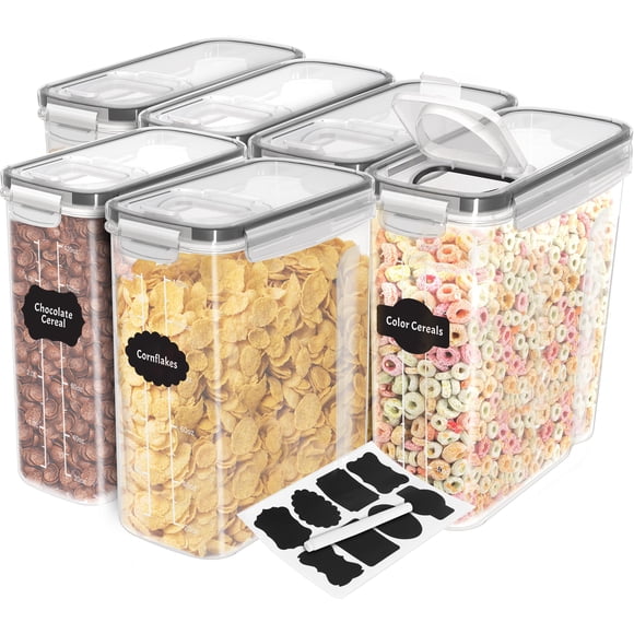 Recipientes herméticos para cereales Utopia Kitchen, 4 litros, paquete de 6