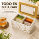thumbnail image 2 of Caja Organizadora de Té Estilo Glam con Tapa de Vidrio, 2 of 8