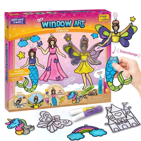 Suncatcher Kit Imagimake Para Decorar Ventanas Con Forma De Princesa Para Niñas De 6 A 8 Años