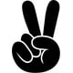thumbnail image 2 of Sticker Hand Peace Sign Señal V Simbolo Paz Auto Camioneta, 2 of 3