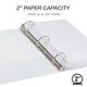 thumbnail image 3 of Carpeta de anillas Samsill con anilla redonda de 5 cm – pack de 4, color blanco, 3 of 6