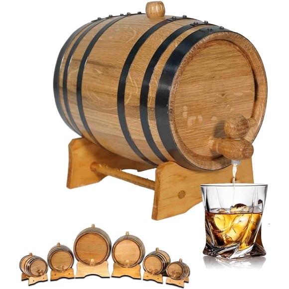 Barril de añejamiento de roble Thousand Oaks de 1 L con soporte y grifo