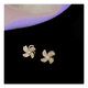 thumbnail image 2 of Aros Pendientes Molino Giratorio Aguja Plata S925 En Oro 14k, 2 of 3