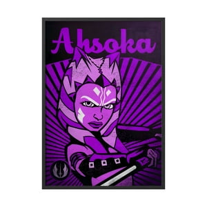 Creango - Cuadro Poster Enmarcado Star Wars Ahsoka Decorativo