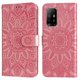 thumbnail image 5 of Funda tipo cartera FOXDOCK para OPPO Reno 5Z 5G , diseño girasol en relieve, cuero PU, cierre magnético, soporte y tarjetero, 5 of 5