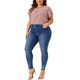 thumbnail image 2 of Agnes Orinda Blusas Casuales con Pliegues y Mangas de Pétalo para Mujer de Talla Grande, Cuello Redondo con Abertura, 4X Rosa, 2 of 6
