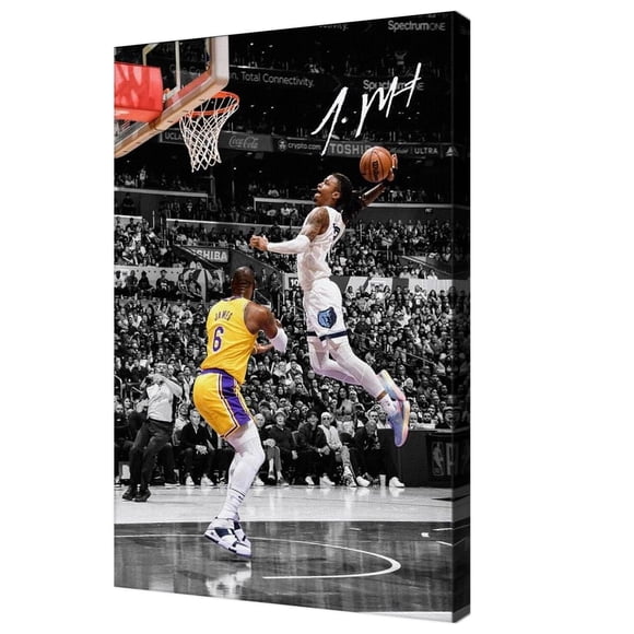 Arte de Pared MENKARWHY – Póster de Ja Morant en Lienzo Enmarcado