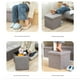 thumbnail image 2 of Reposapies De Almacenamiento Plegable Otomano 25x25x25cm Gris, 2 of 5