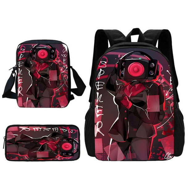 3 pcs set Skibidi Toilet Toilet School Child School Backpack With Shoulder Bag Pencil Bags School Bags for Boys Girls Best Gift