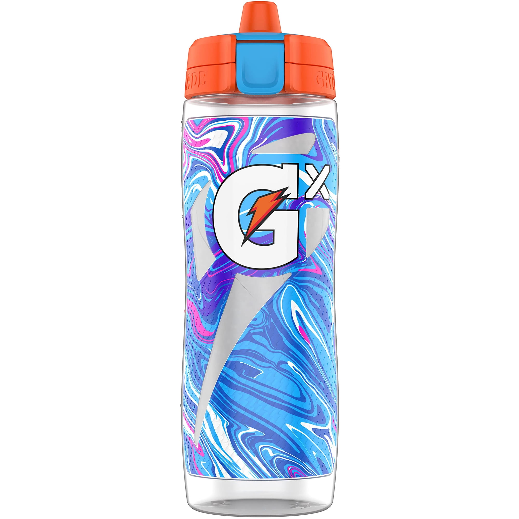 Botella Gatorade Gx Marble Blue De 900 Ml Con Cápsula De Fórmula