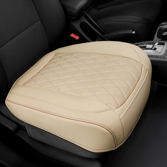 Cobertura de asiento BEITK de cuero sintético beige - 1 unidad