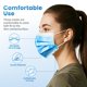 thumbnail image 3 of Mascarilla Facial Borje Azul Desechable de 3 Capas Paquete de 100, 3 of 7