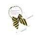 thumbnail image 2 of INSPIRE CHIC Lazo Uniforme a Rayas Ajustable con Lazo Preatado para Mujer 4.33" x 5.51" Negro Amarillo, 2 of 5