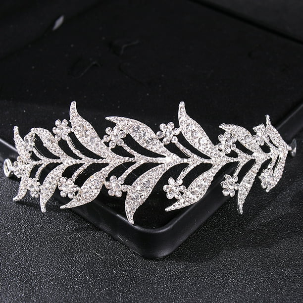 Gorgeous Silvery Crystal Bridal Tiara & Crown Headband - Perfect for Weddings, Parties & Proms!