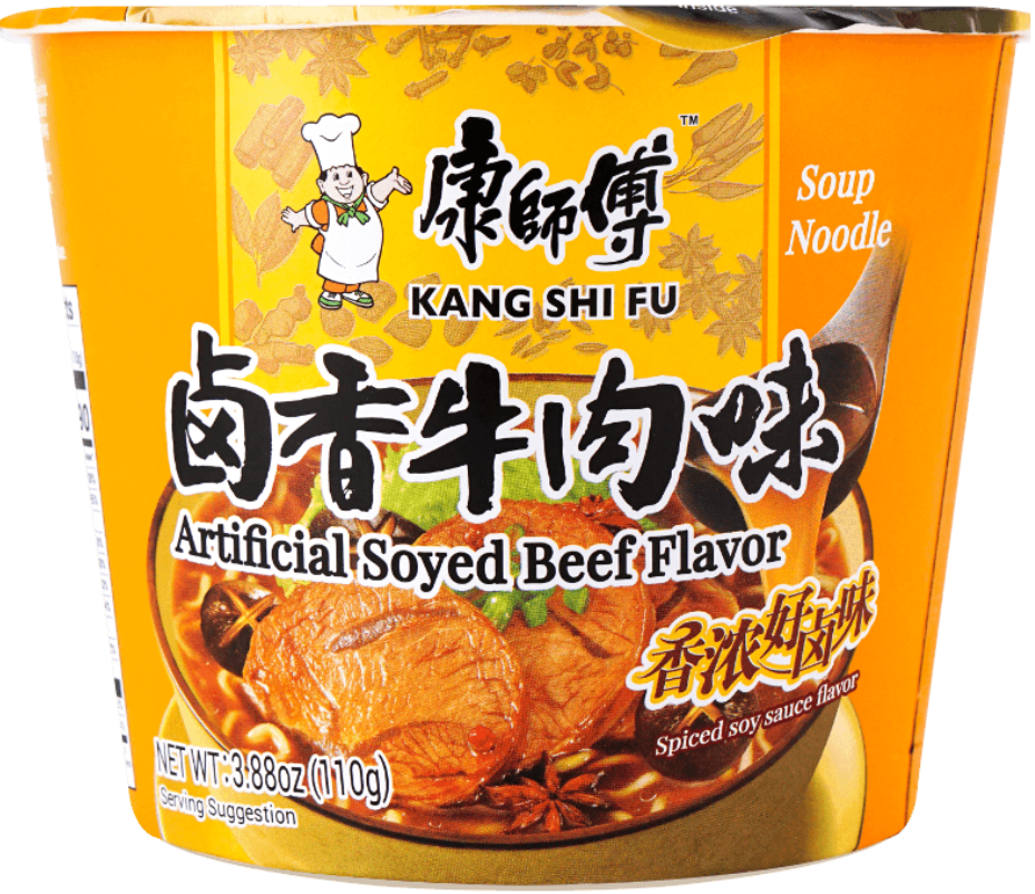 Fideo Instantaneo Kang Shi Fu Sabor Artificial Carne Especiada A Soja 110G*Pote