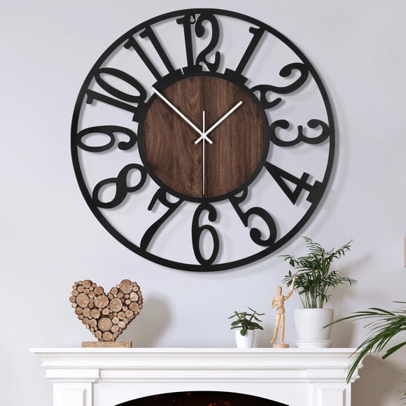 Reloj de pared Mee 2ou, grande, 50 cm, silencioso, no hace tictac