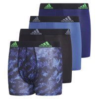 Adidas - Calzoncillos Bóxer De Microfibra De Corte Atlético Para Niños, Paquete De 4
