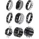 thumbnail image 1 of Hicarer 9 Pcs Spiked Studded Bracelets Punk Leather Bangles, 1 of 3