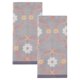 thumbnail image 1 of REGALWOVEN Toalla de Mano de Algodón Jacquard Floral de 13 x 29 Pulgadas, Toalla Decorativa Suave y Absorbente para Baño, Cocina Gris 2pk, 1 of 7