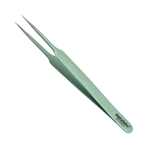 Pinza para extensiones de pestañas Metaleks de punta recta