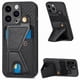 thumbnail image 1 of Funda Resistente para iPhone 15 Pro Max con Tarjetero y Soporte, Diseño Magnético Negro, 1 of 5
